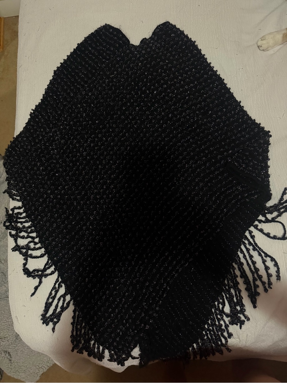 Black Fringe Shawl